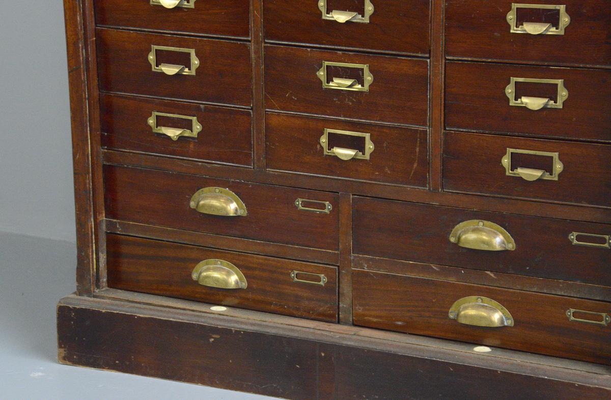 Early 20th Century Mahogany Solicitors Drawers For Sale 6