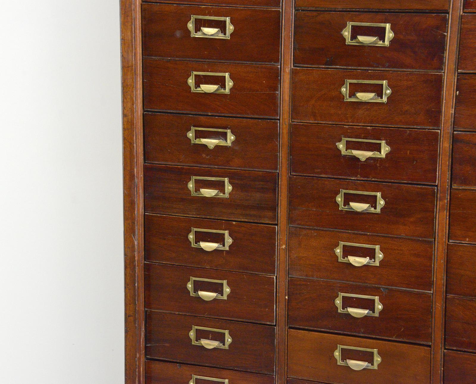 Late Victorian Early 20th Century Mahogany Solicitors Drawers