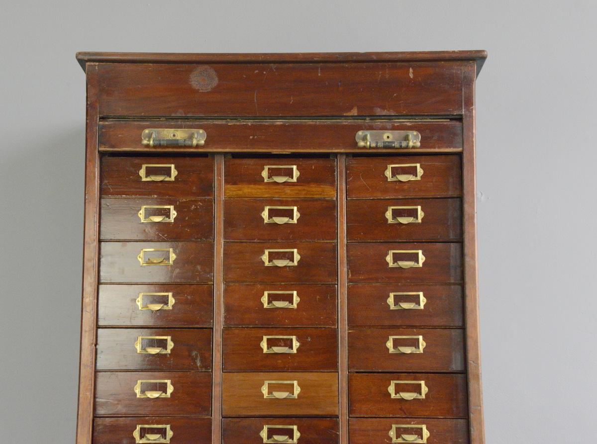 Late Victorian Early 20th Century Mahogany Solicitors Drawers For Sale
