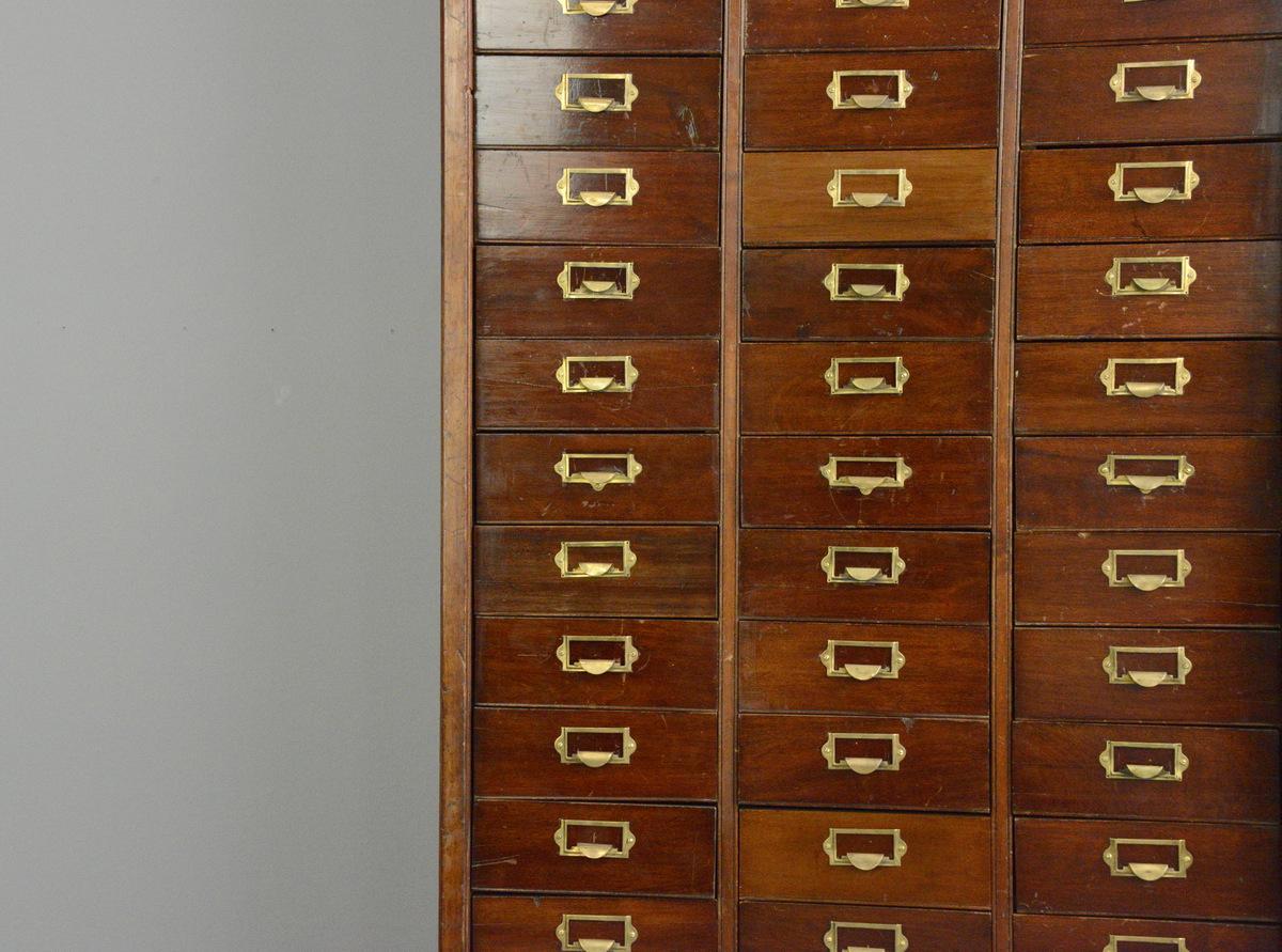 English Early 20th Century Mahogany Solicitors Drawers For Sale