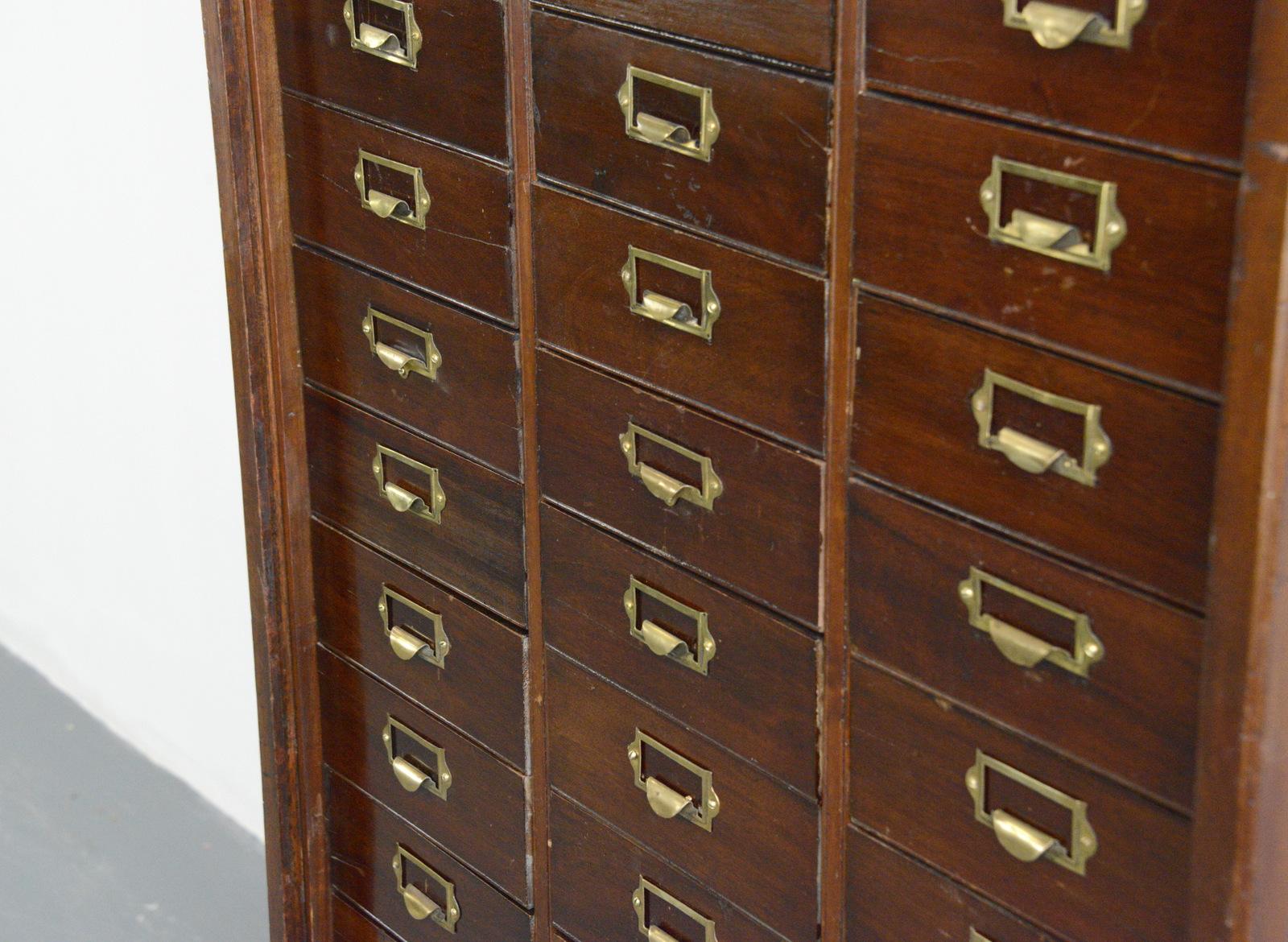 Early 20th Century Mahogany Solicitors Drawers 1