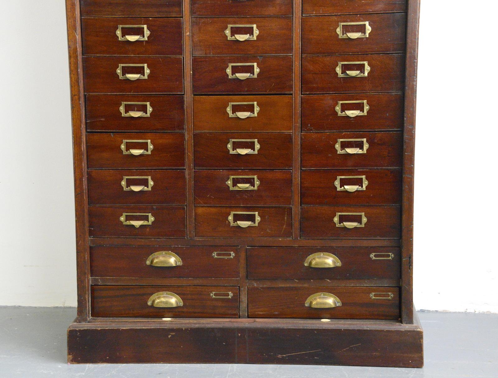 Early 20th Century Mahogany Solicitors Drawers 2