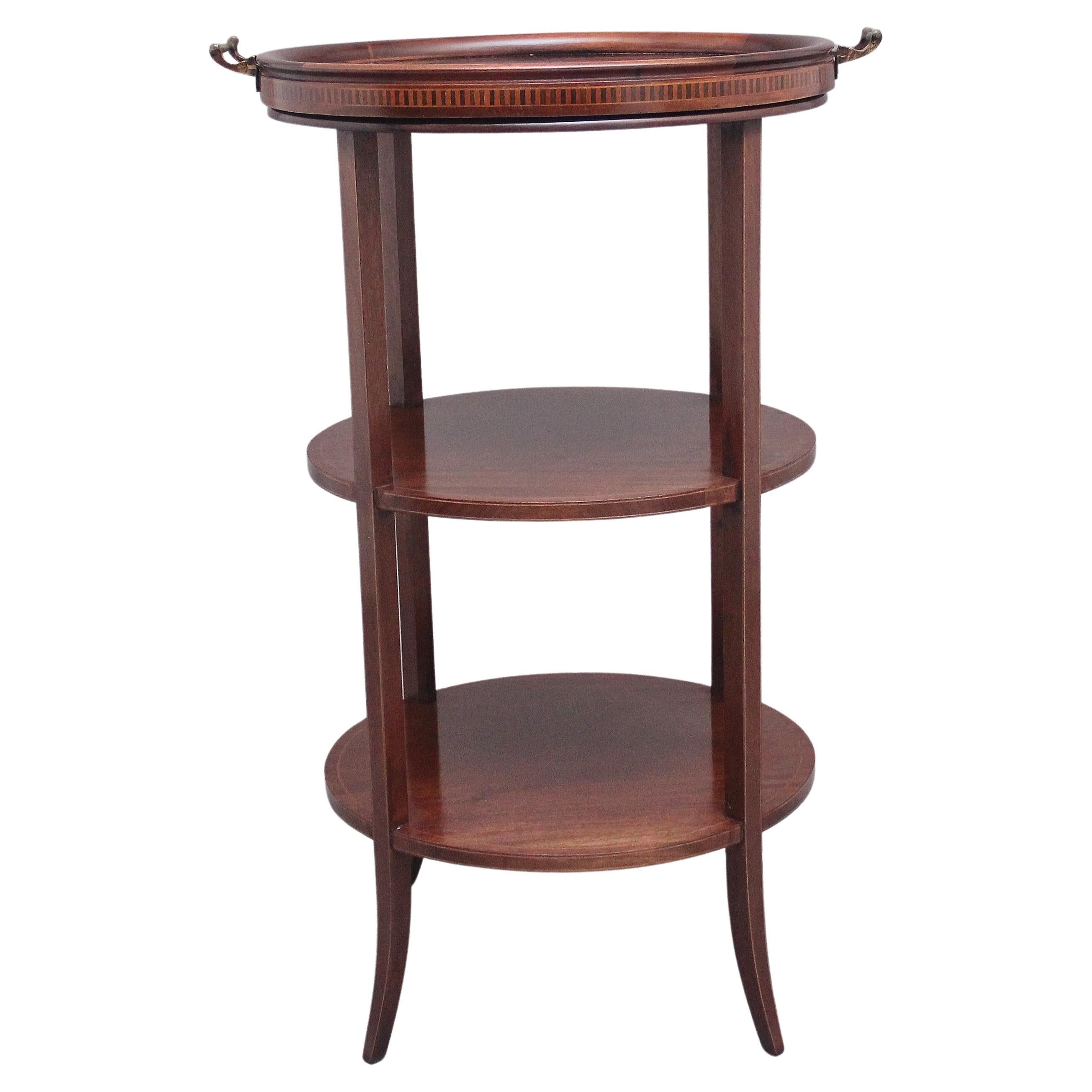 Early 20th Century Mahogany Tray Top Occasional Table For Sale