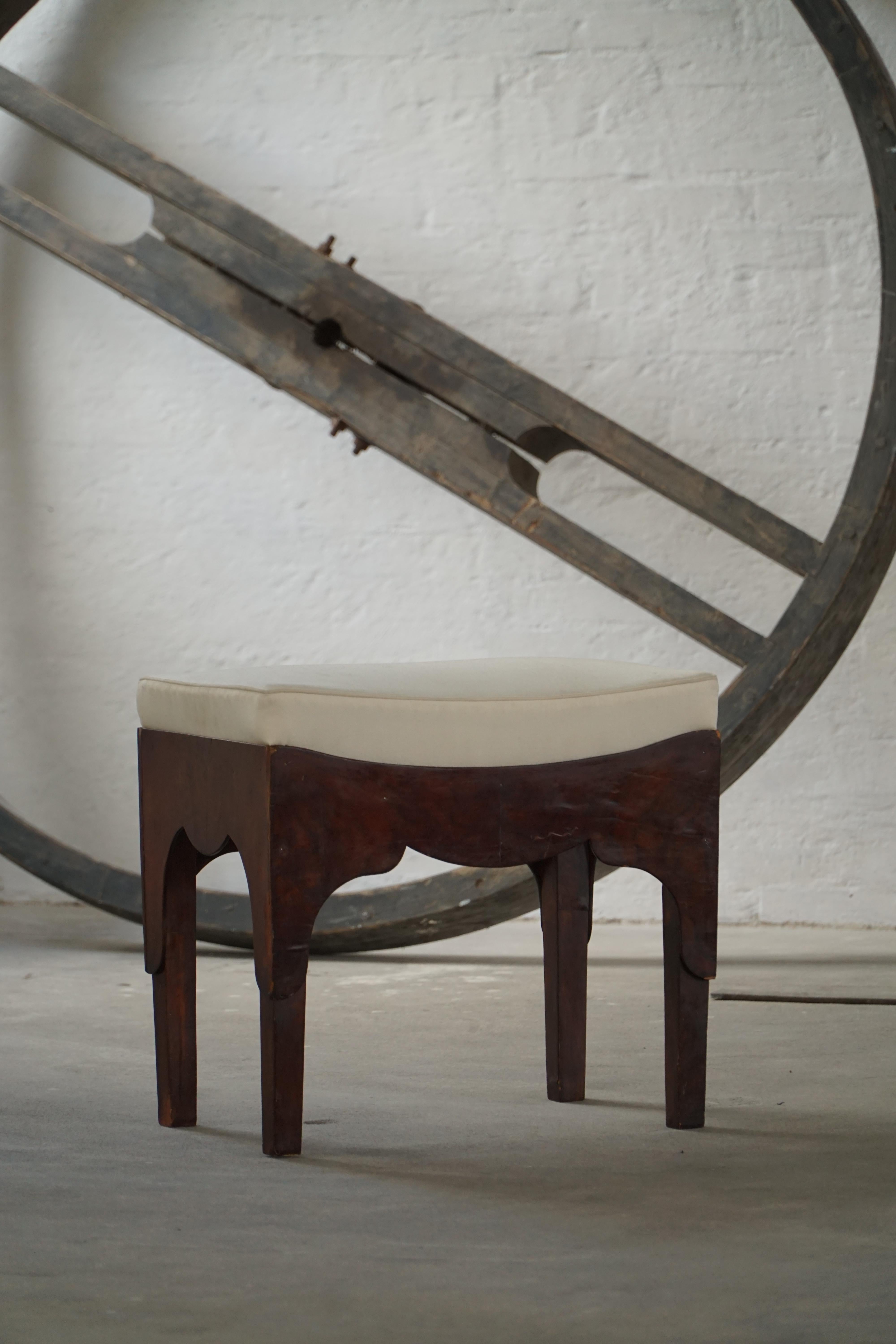 Early 20th Century Mahogany Vanity / Dressing Stool, Danish Cabinetmaker For Sale 9