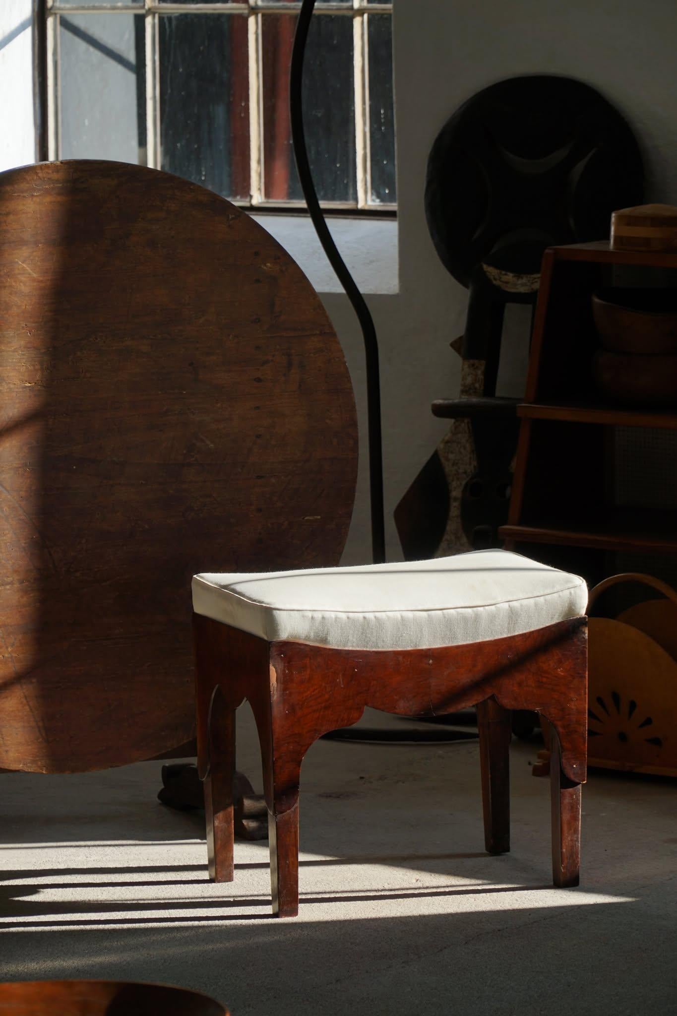 Early 20th Century Mahogany Vanity / Dressing Stool, Danish Cabinetmaker For Sale 12