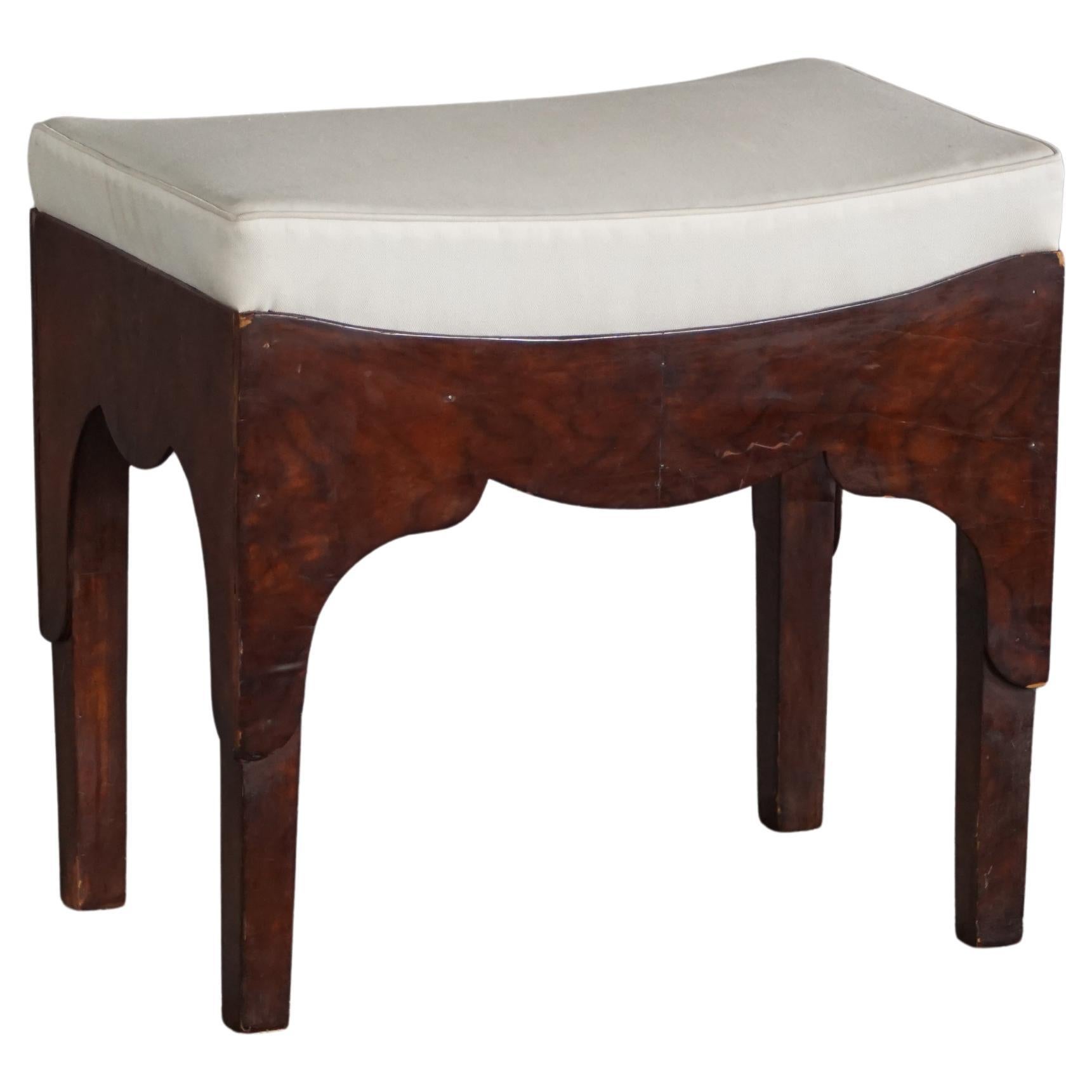 Early 20th Century Mahogany Vanity / Dressing Stool, Danish Cabinetmaker For Sale