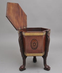 Early 20th Century Mahogany Wine Cooler in the Regency Style