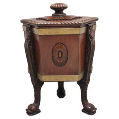 Early 20th Century Mahogany Wine Cooler in the Regency Style