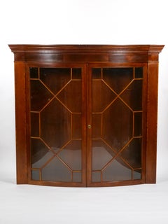 Early 20th Century  Mahogany Wood Demilune Shape Historical Charleston Cabinet