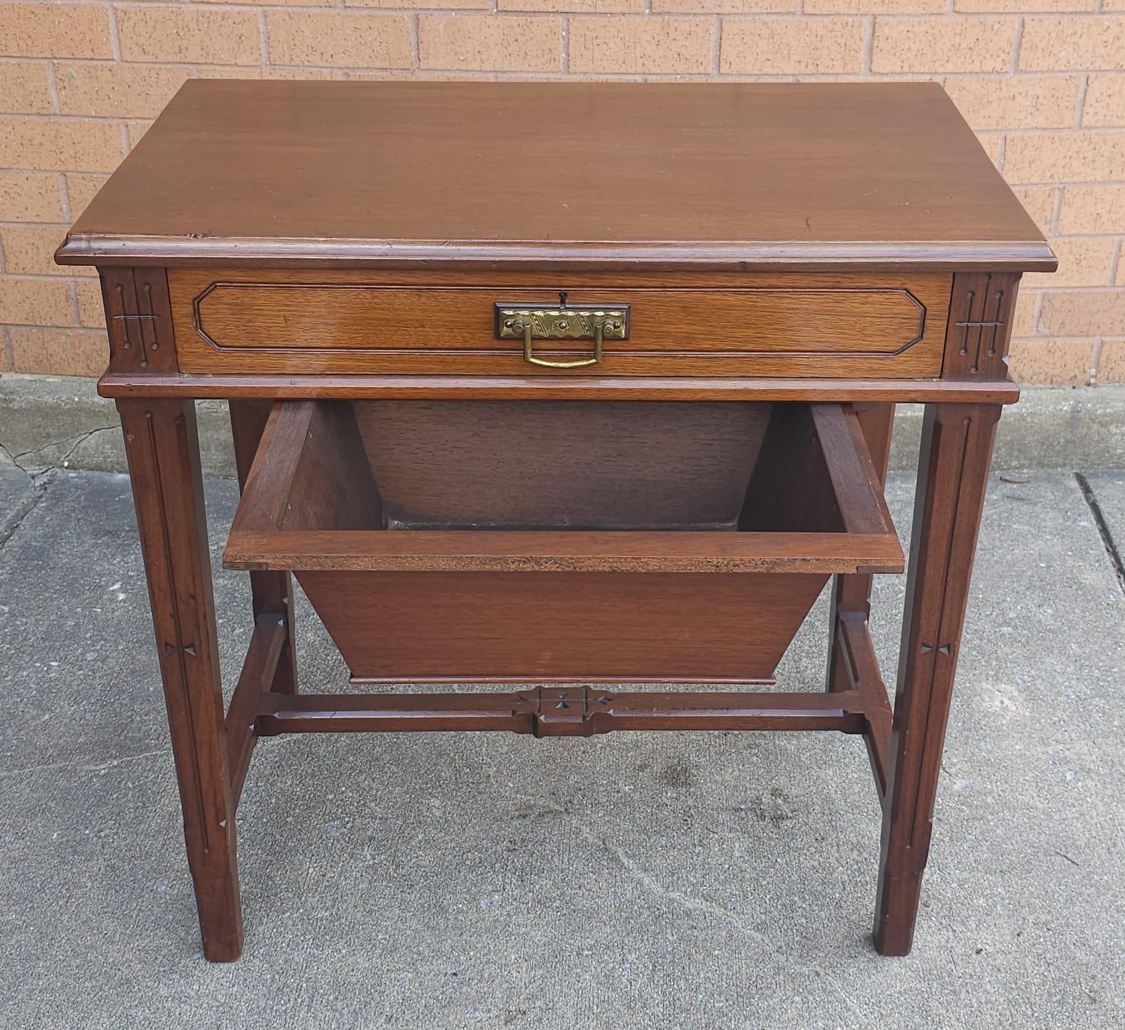 Other Early 20th Century Mahogany Work Table Sewing Table For Sale