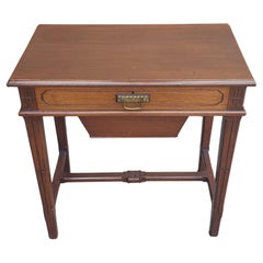 Vintage Early 20th Century Mahogany Work Table Sewing Table