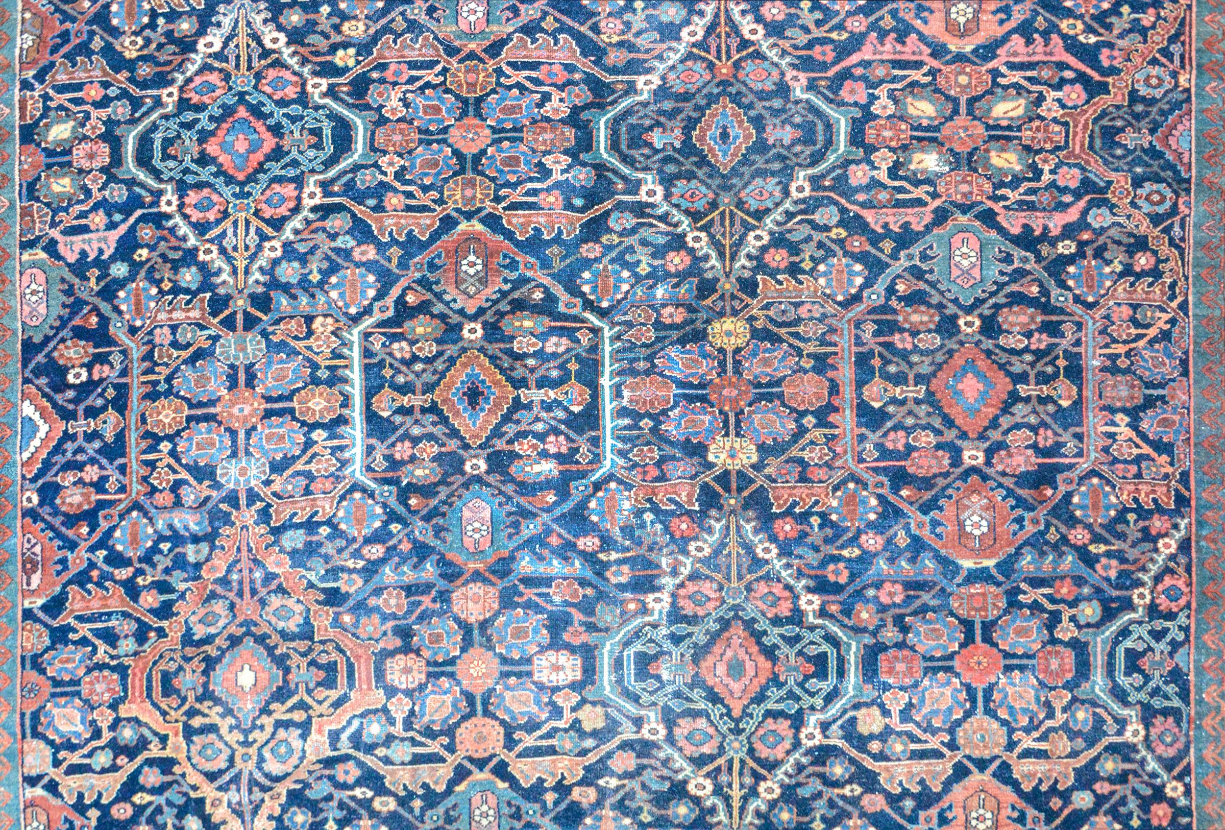 Hand-Knotted Early 20th Century Malayer Rug For Sale