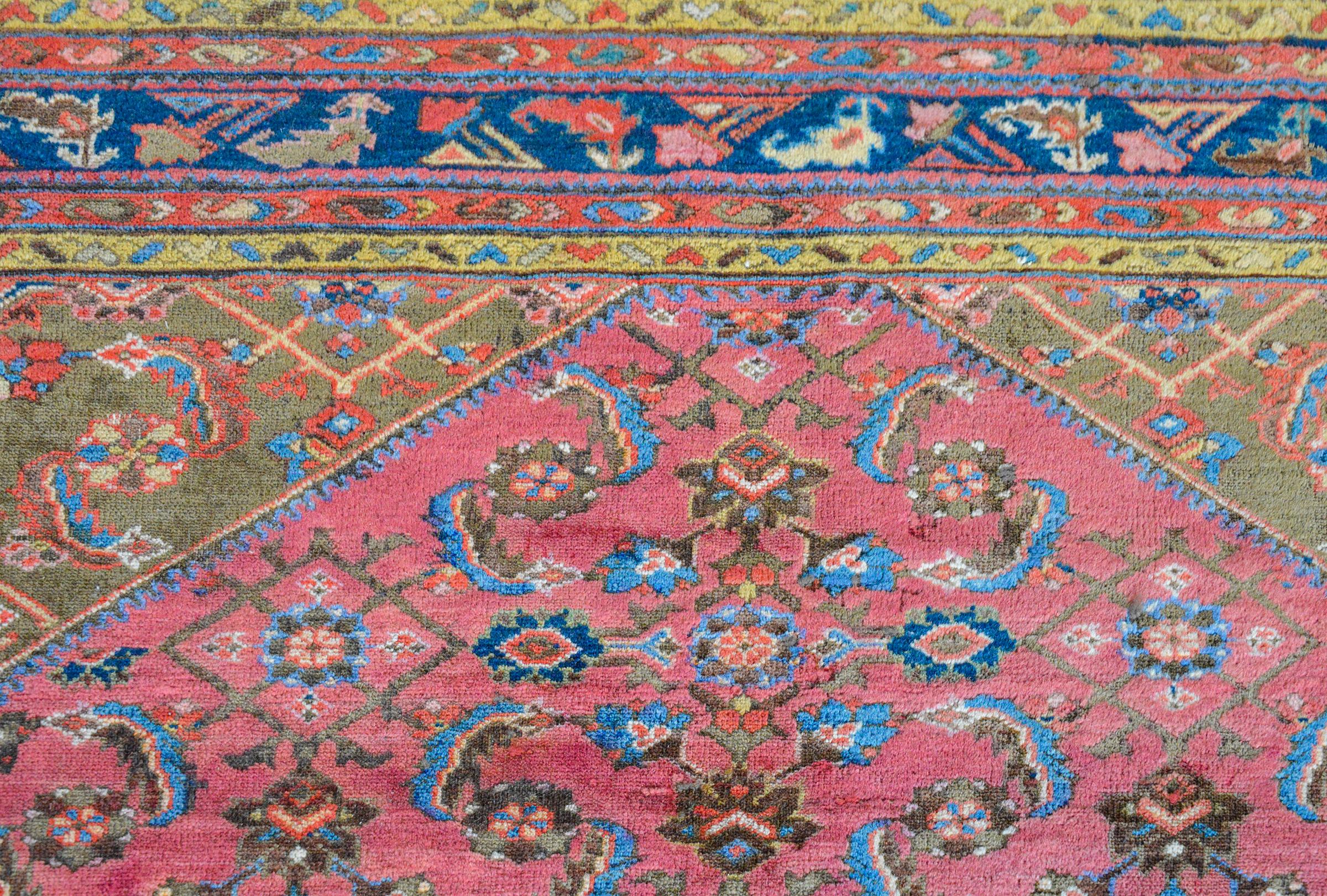 Hand-Knotted Early 20th Century Malayer Rug For Sale