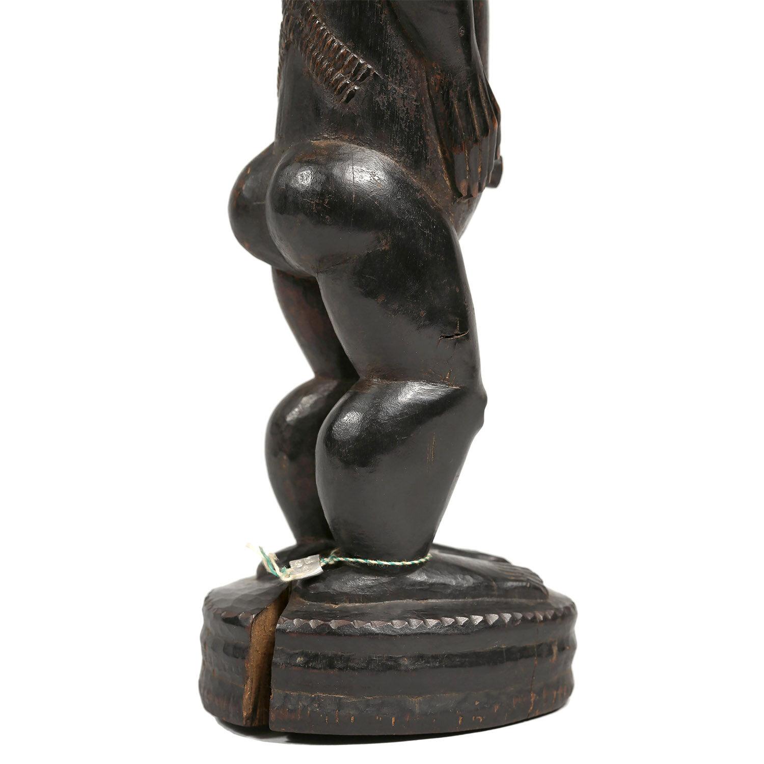 Early 20th Century Male Baule Figure, Ivory Coast, Africa In Good Condition For Sale In Point Richmond, CA