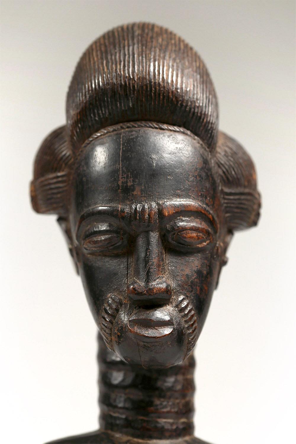 Wood Early 20th Century Male Baule Figure, Ivory Coast, Africa For Sale