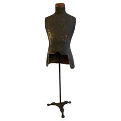 Early 20th Century Male Mannequin Torso On Stand