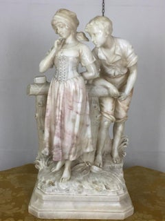 Early 20th Century Marble Sculpture Signed Cipriani