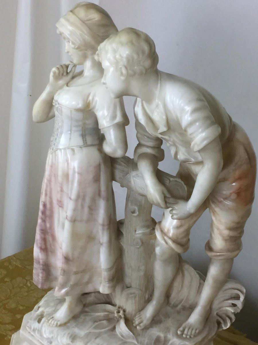 Italian Early 20th Century Marble Sculpture Signed Cipriani