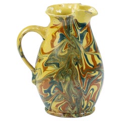 Early 20th Century Marble Slipware Jug, Trefoil Spout