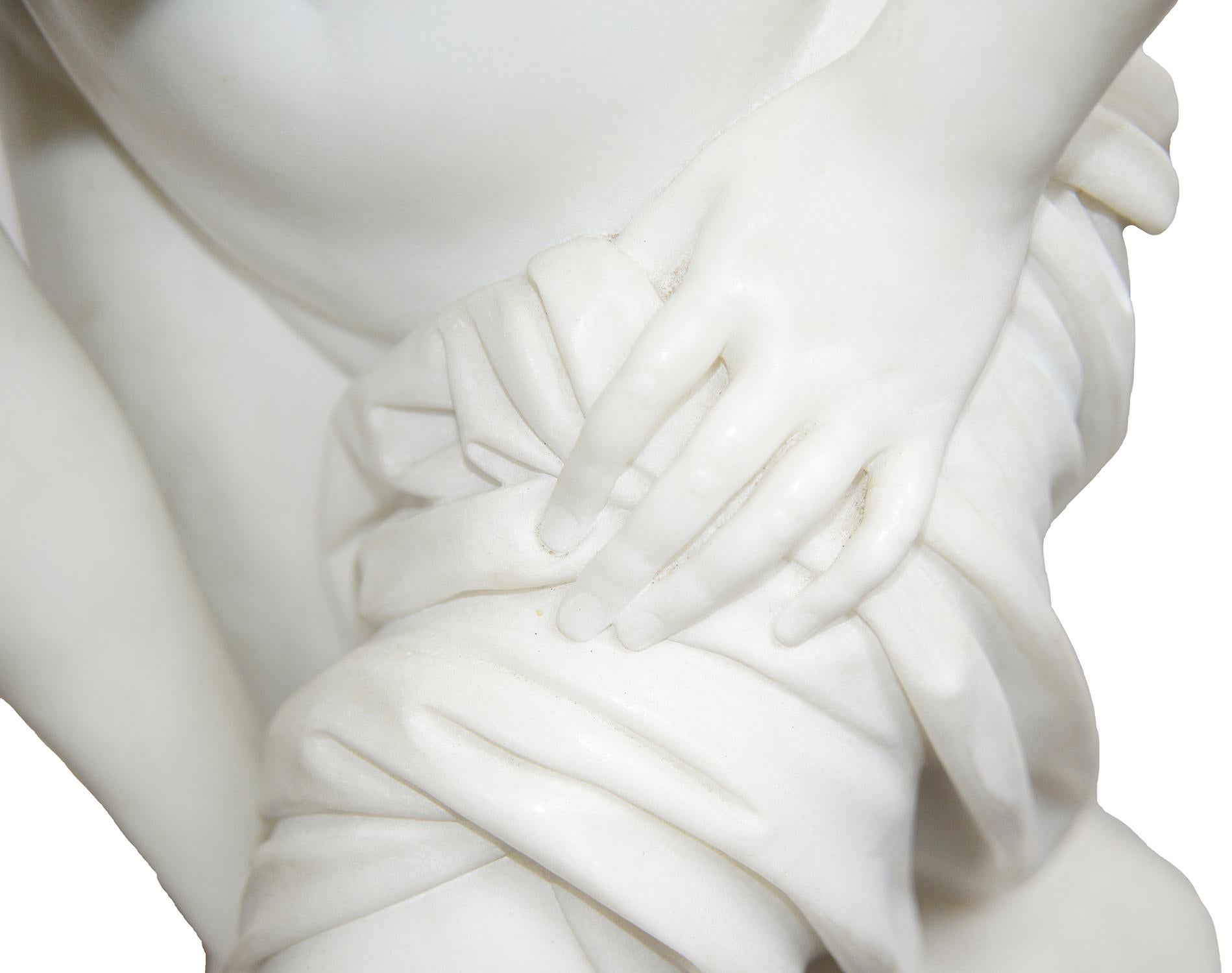 Early 20th Century Marble Statue of 'Venus Au Bain' In Good Condition In Brighton, Sussex