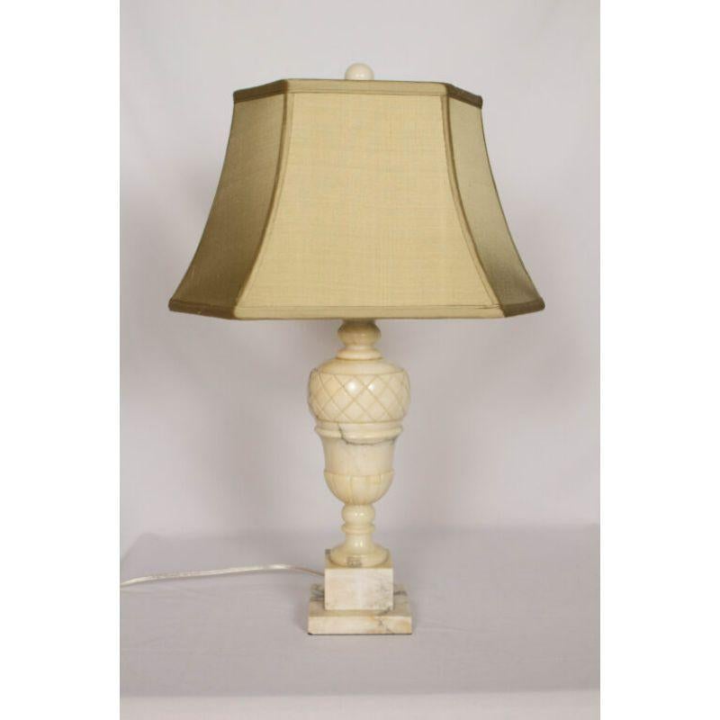 Early 20th Century Marble Table Lamp In Good Condition For Sale In Canton, MA