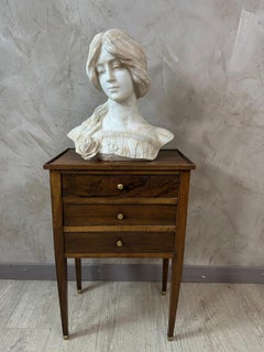 Early 20th century Marble Women Bust Signed Hillebrand, 1900s