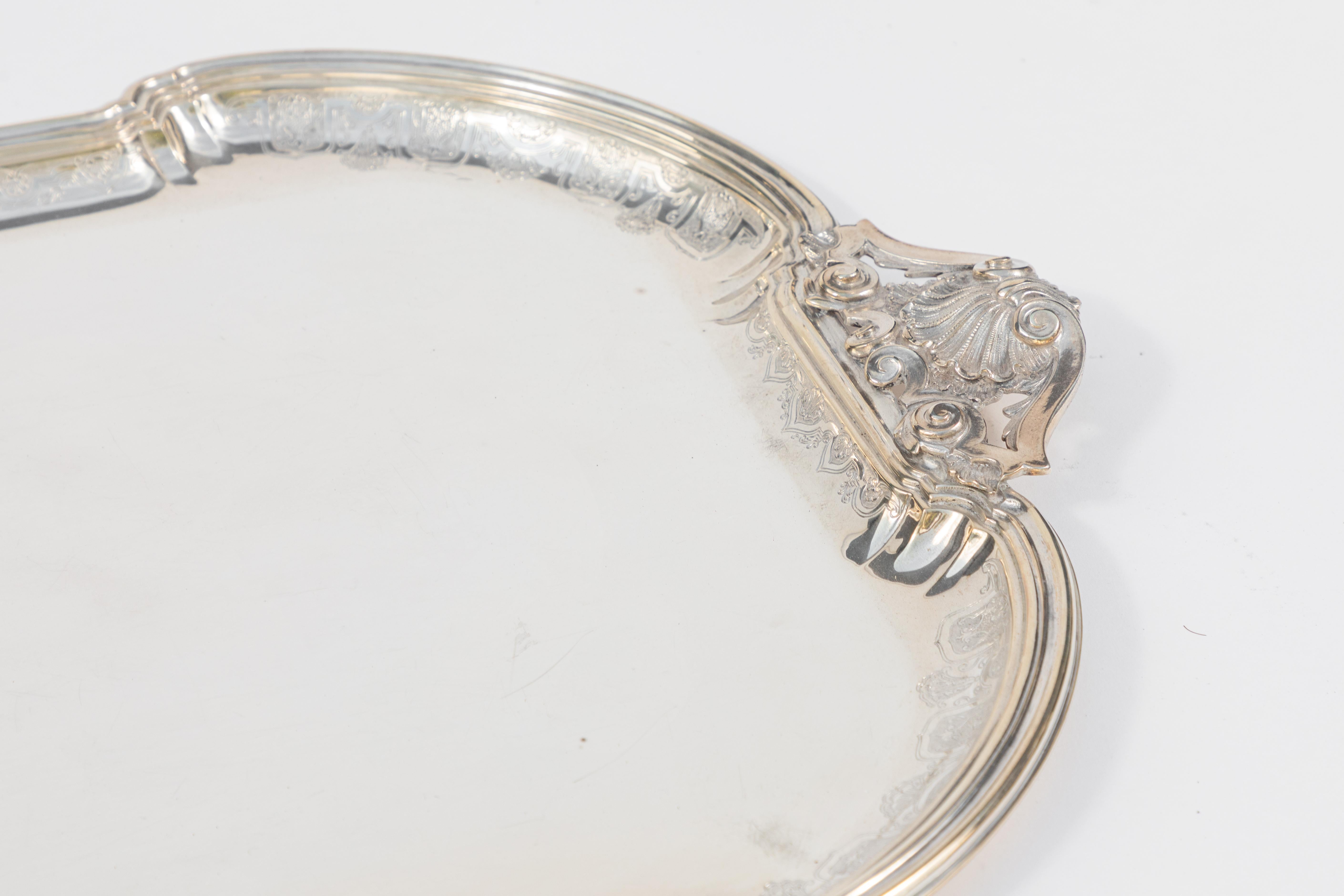Early 20th century Mario Buccellati sterling silver tray. Signed and hallmarked.
121.35 oz.