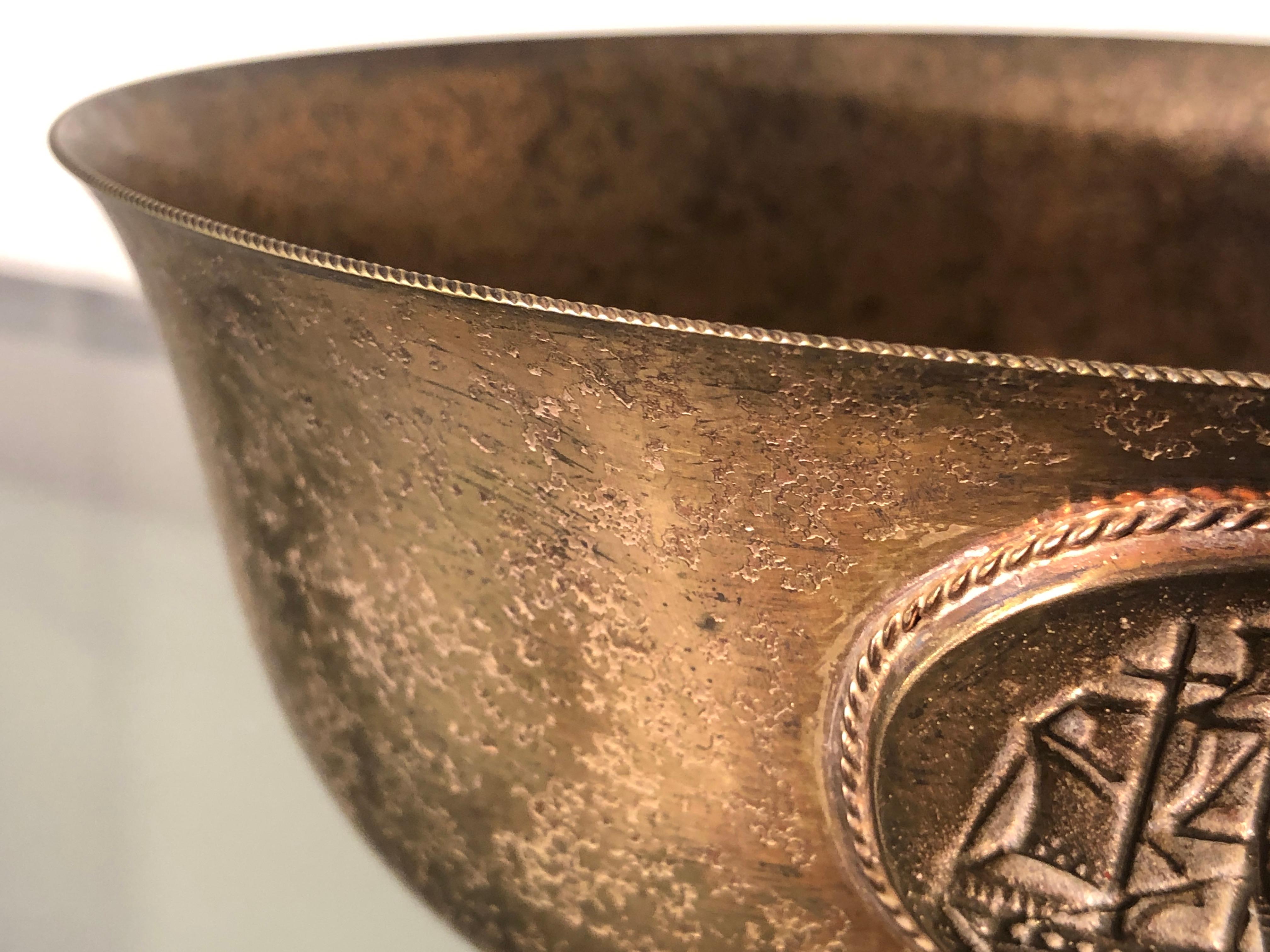 Early 20th Century Marked L.C. Tiffany Rounded Copper Bowl or Valet Tray 2