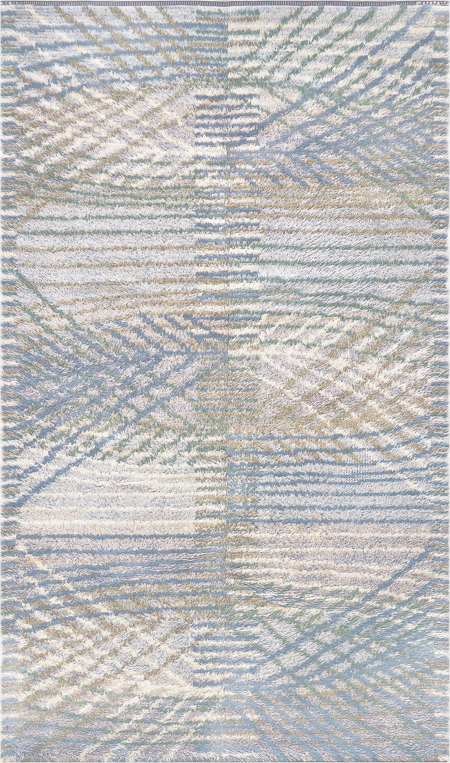 Hand-Woven Early 20th Century Marta Maas-Fjetterström AB Swedish Deco Rug by Barbro Nilsson For Sale