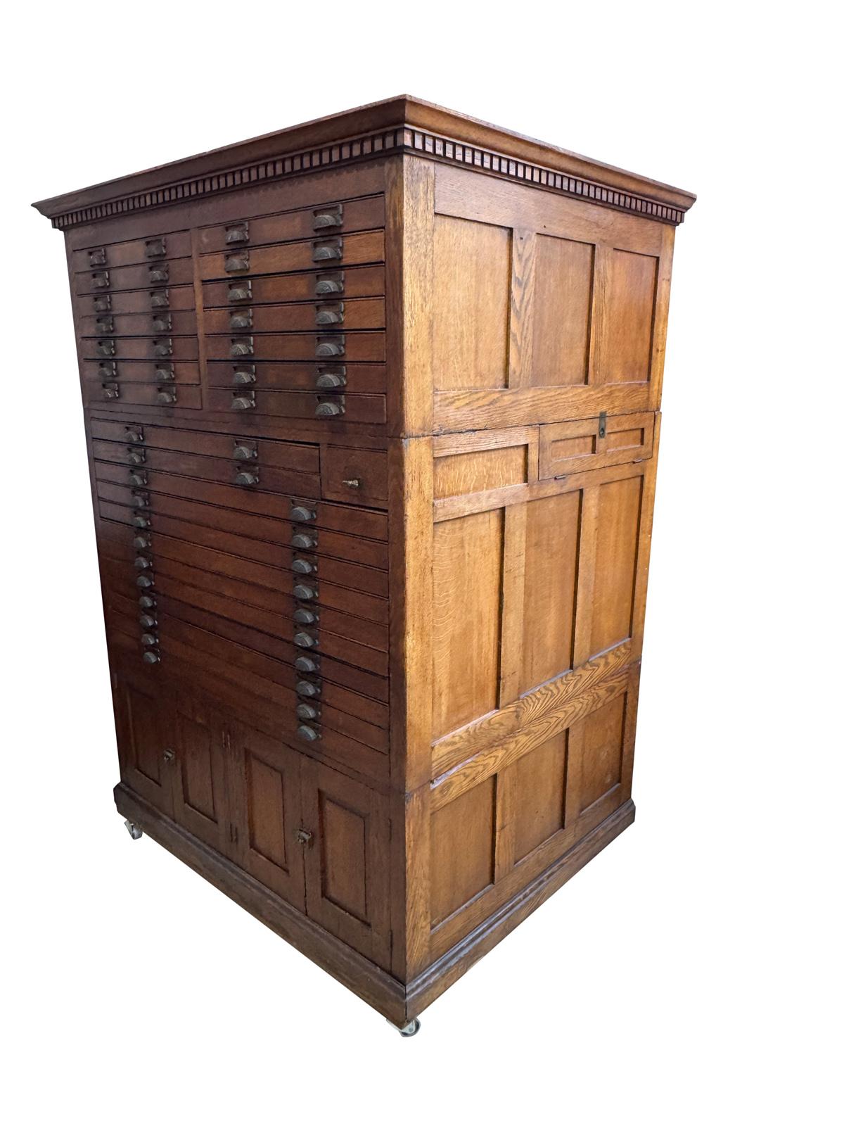 American Early 20th Century Massive Printer’s Typeset by The Fred Macey Company For Sale