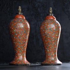 Early 20th Century Matched Pair Kashmir Lamps