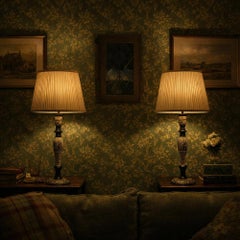 Early 20th century matched pair of Kashmiri lights