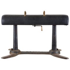 Used Early 20th Century Medart Iron Bronze Pommel Horse