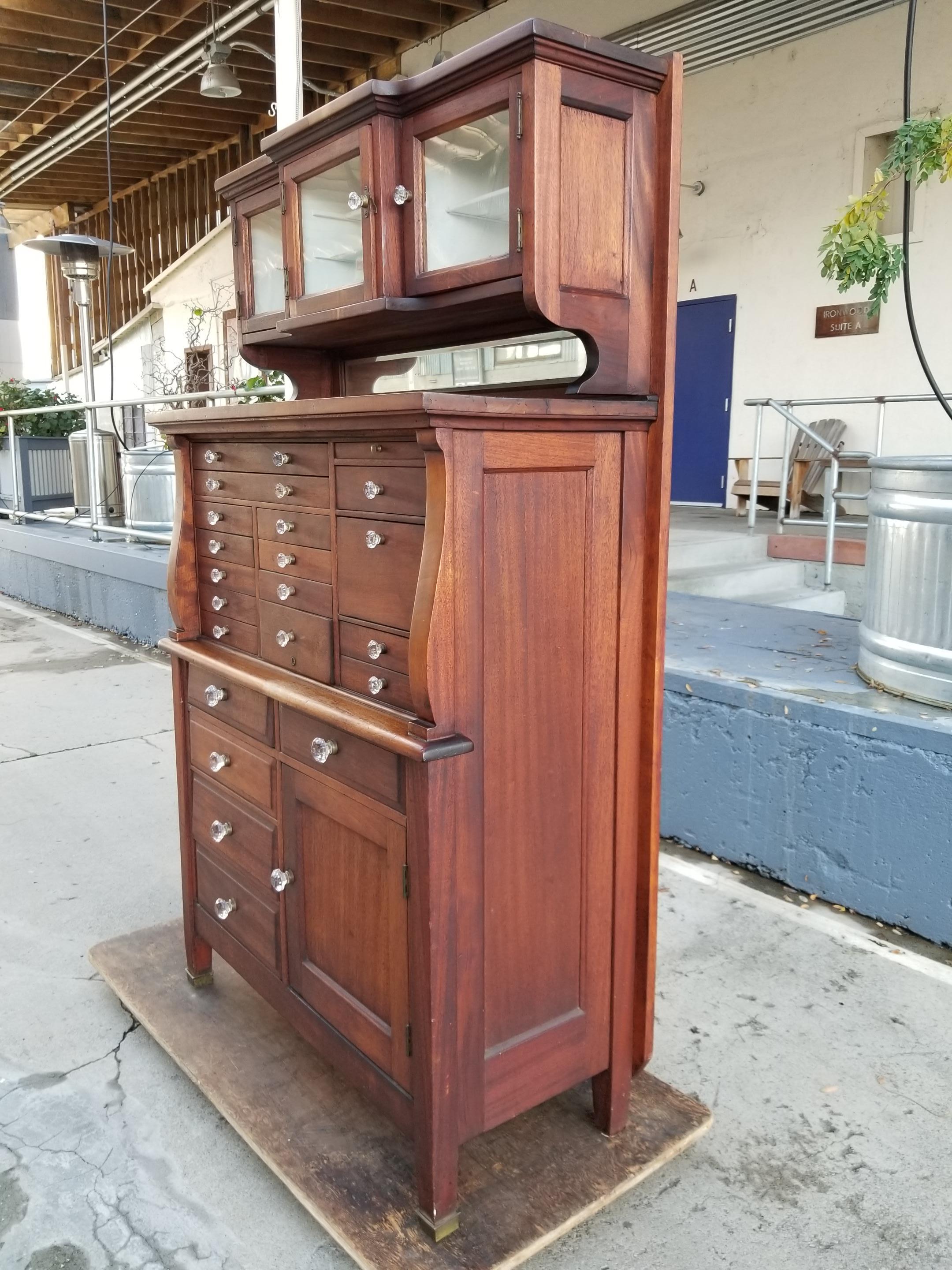 Empire Revival Early 20th Century Medical Dentist Cabinet