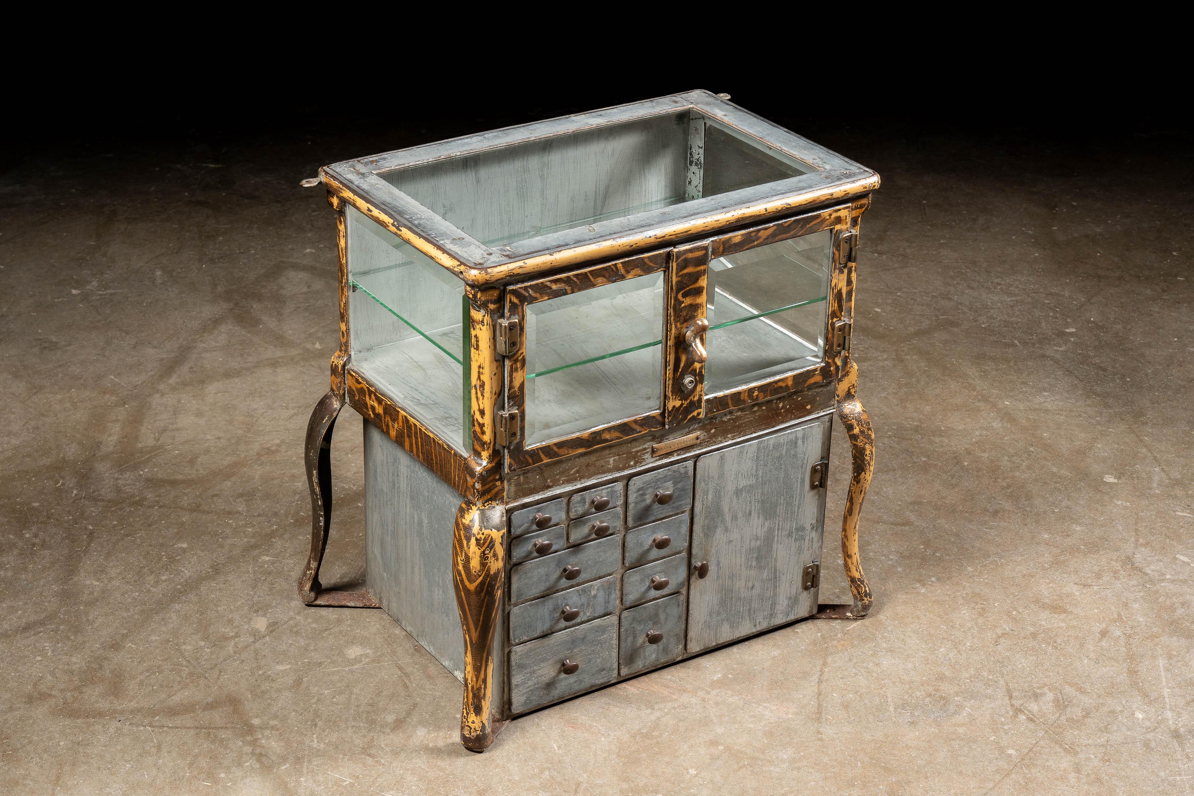 American Early 20th Century Medical Display Case by Clark & Roberts For Sale