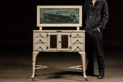 Early 20th Century Medical Sideboard Cabinet with Mirror