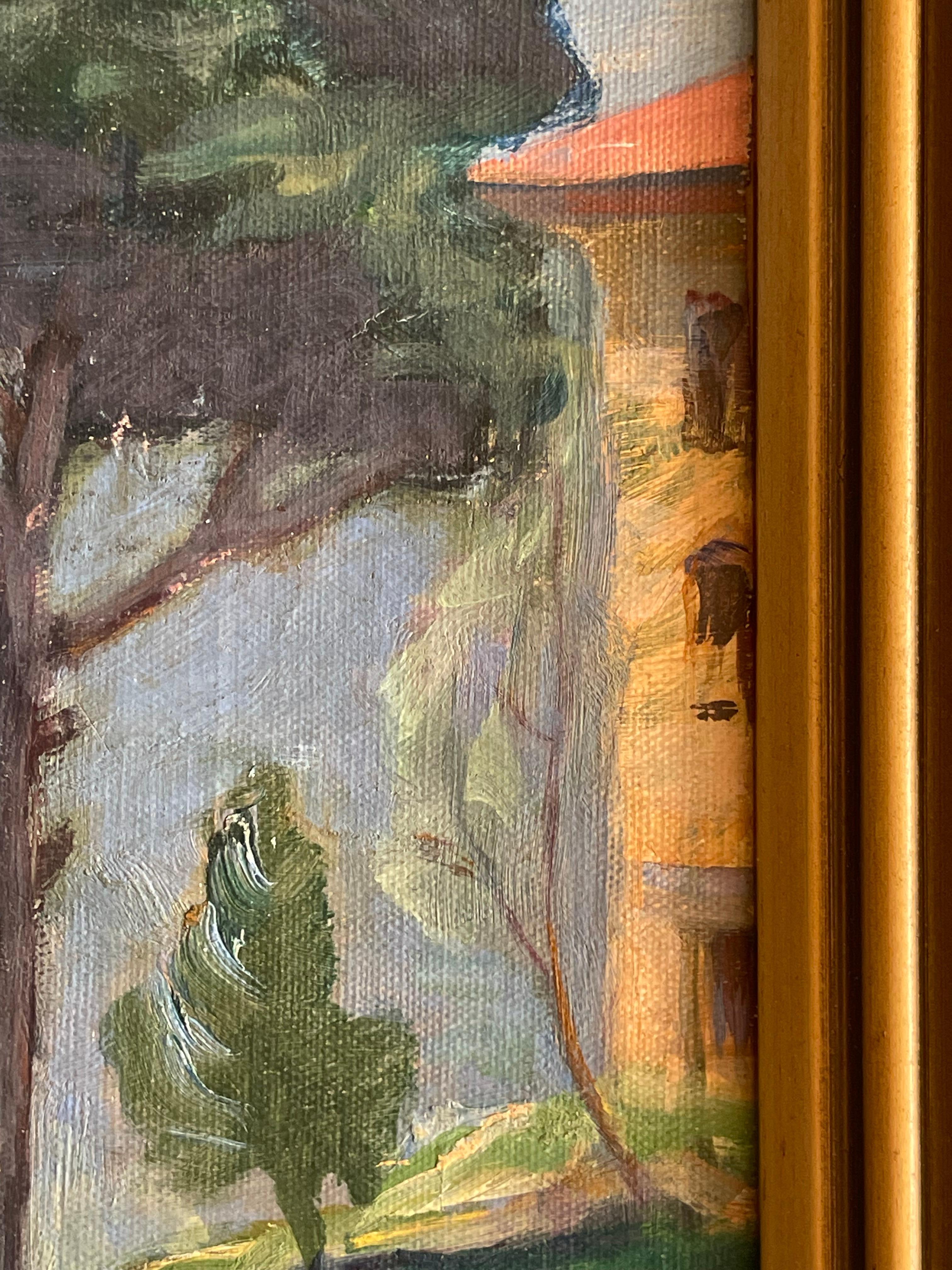 Peinture à l'huile de style méditerranéen du Danemark du début du 20e siècle en vente 3