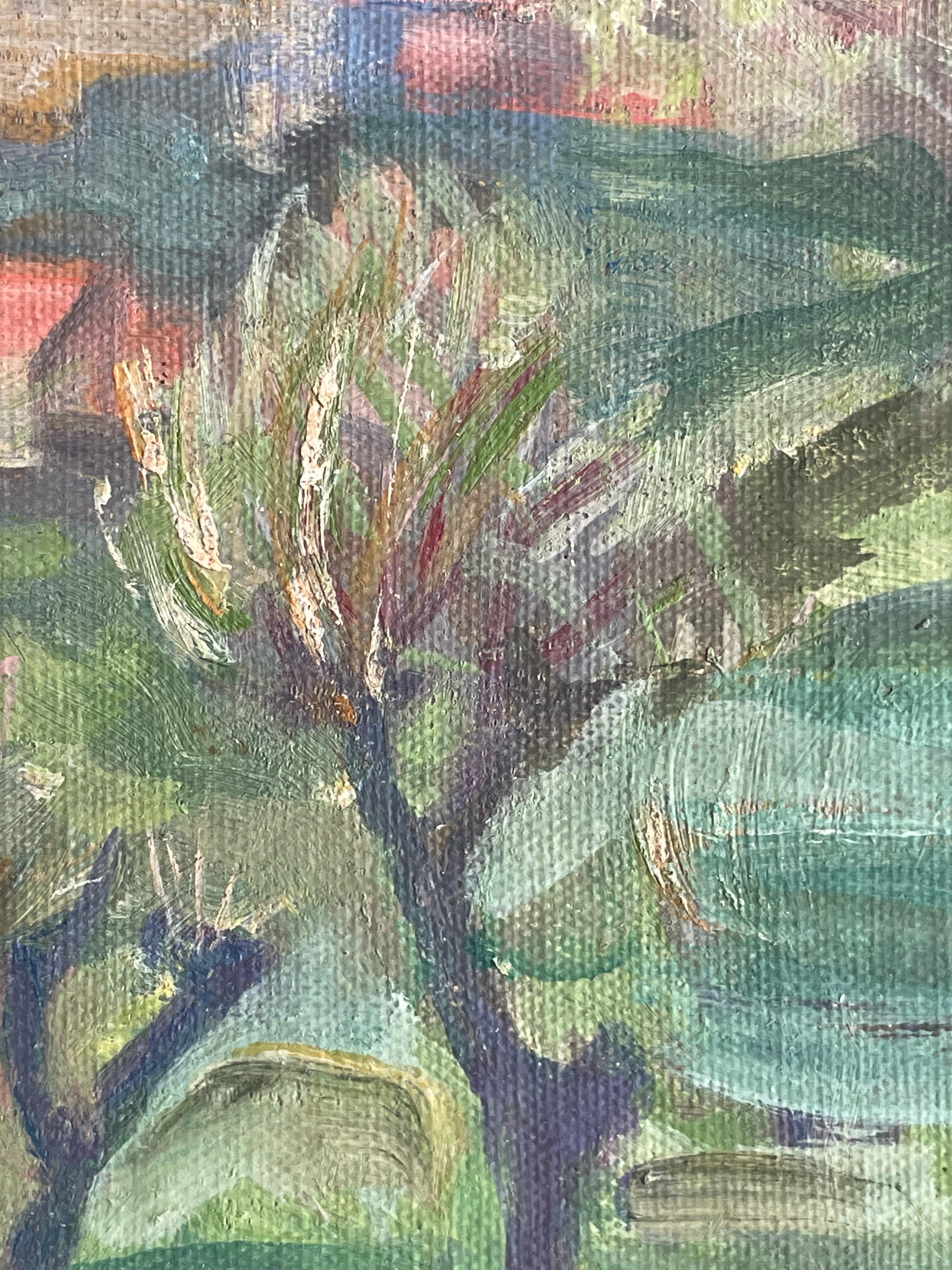 Peinture à l'huile de style méditerranéen du Danemark du début du 20e siècle en vente 1