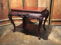 Early 20th Century Meiji Period Japanese Export Center Table with Dragons