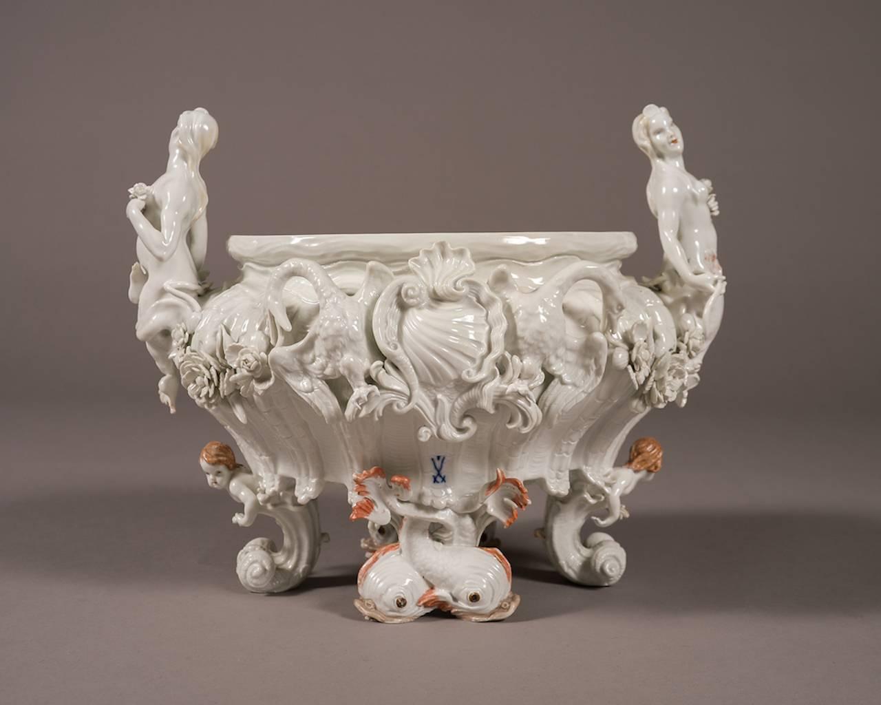 German Early 20th Century Meissen Porcelain Centerpiece