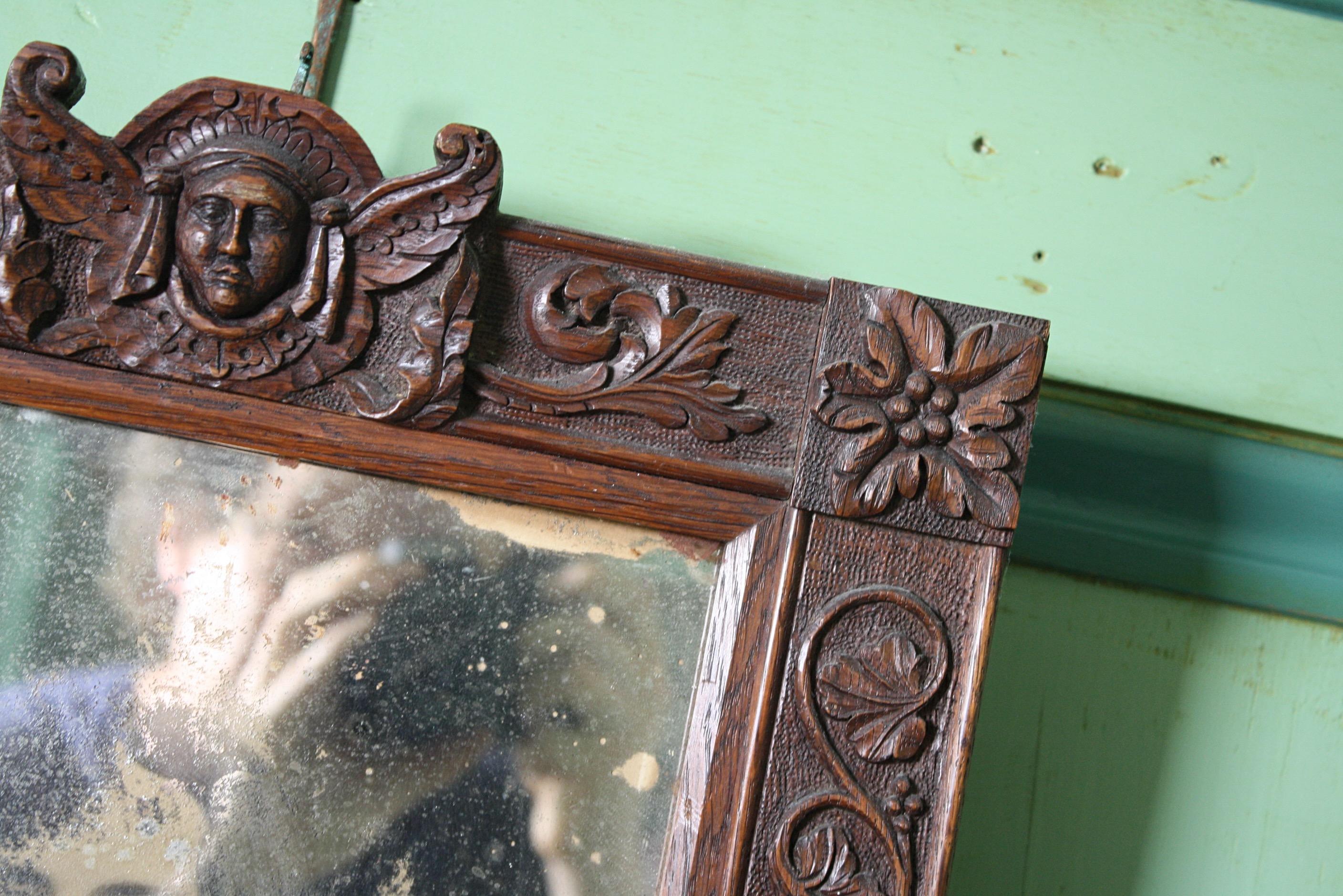 Early 20th Century Memento Mori Reminder Curiosity Face in the Mirror 5