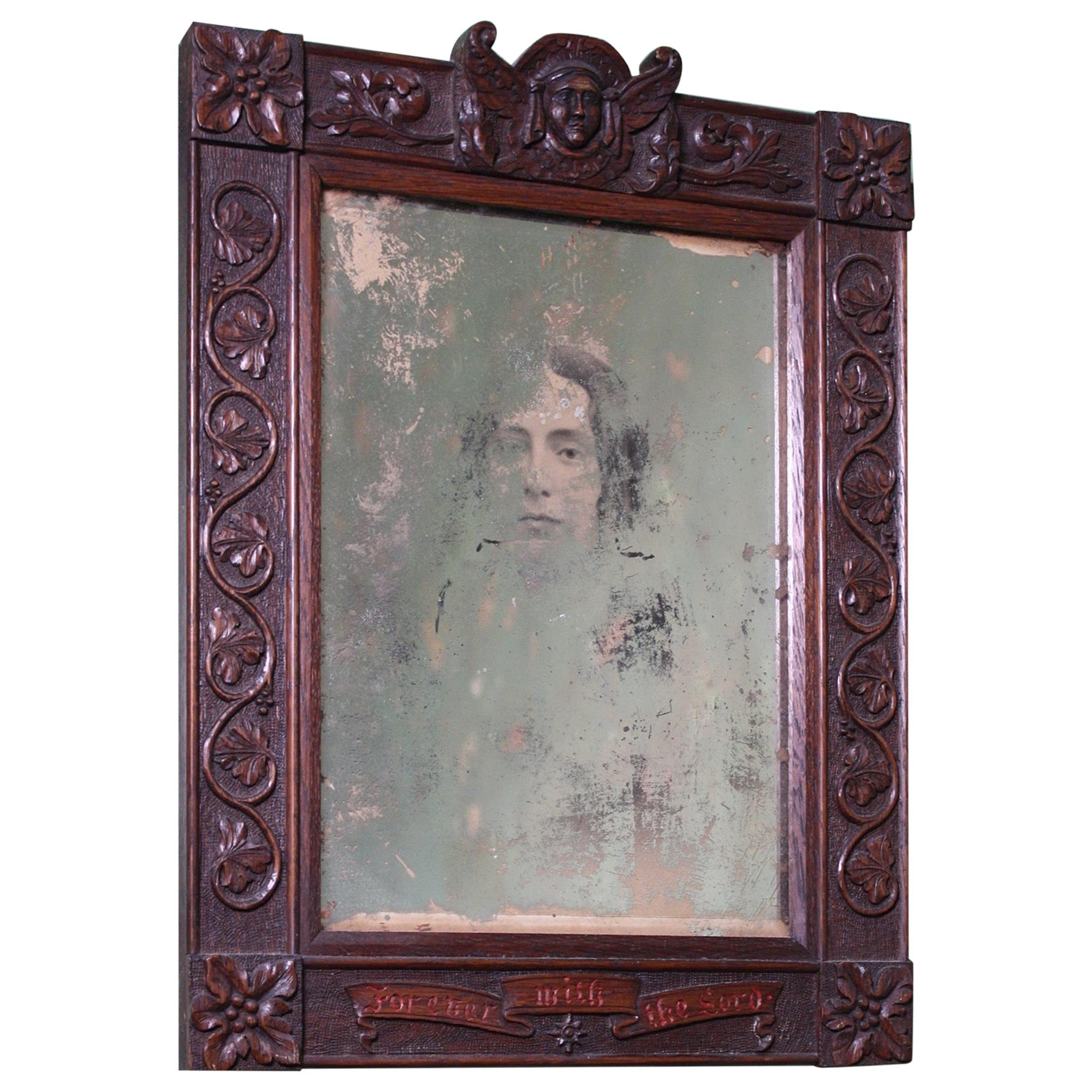 Early 20th Century Memento Mori Reminder Curiosity Face in the Mirror