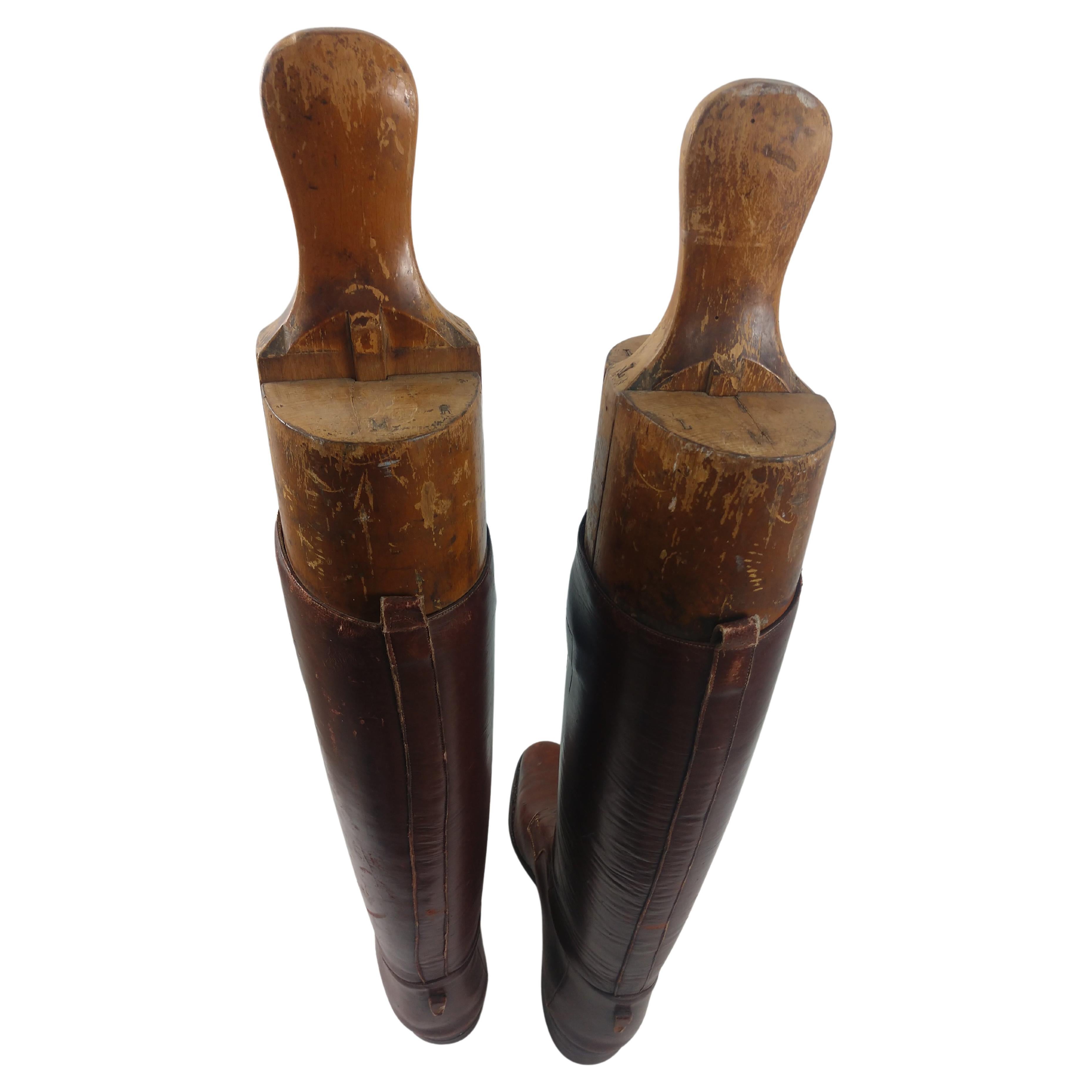 botas de montar de cuero hombre