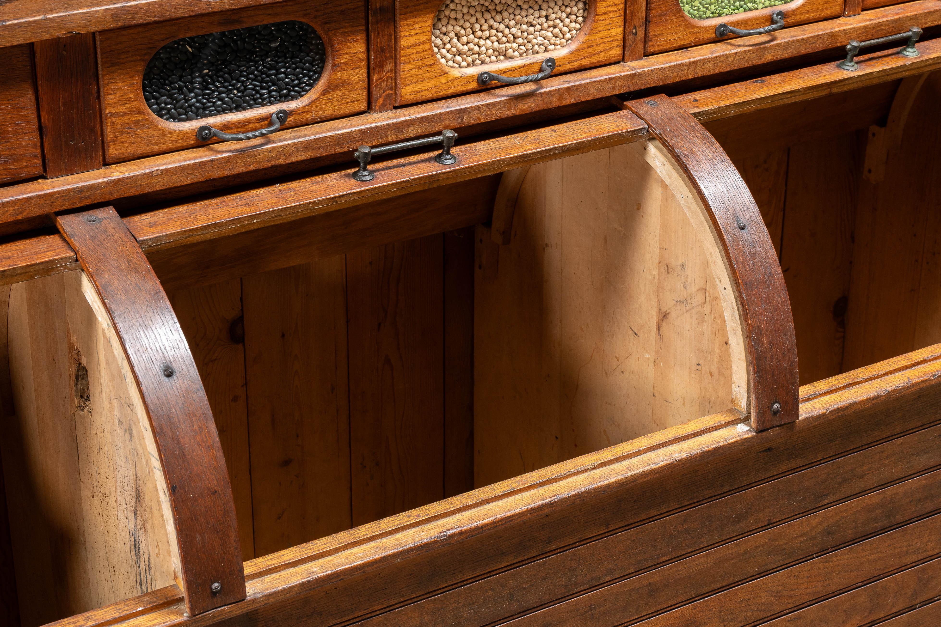 Early 20th Century Mercantile Rolltop Grain Counter For Sale 2