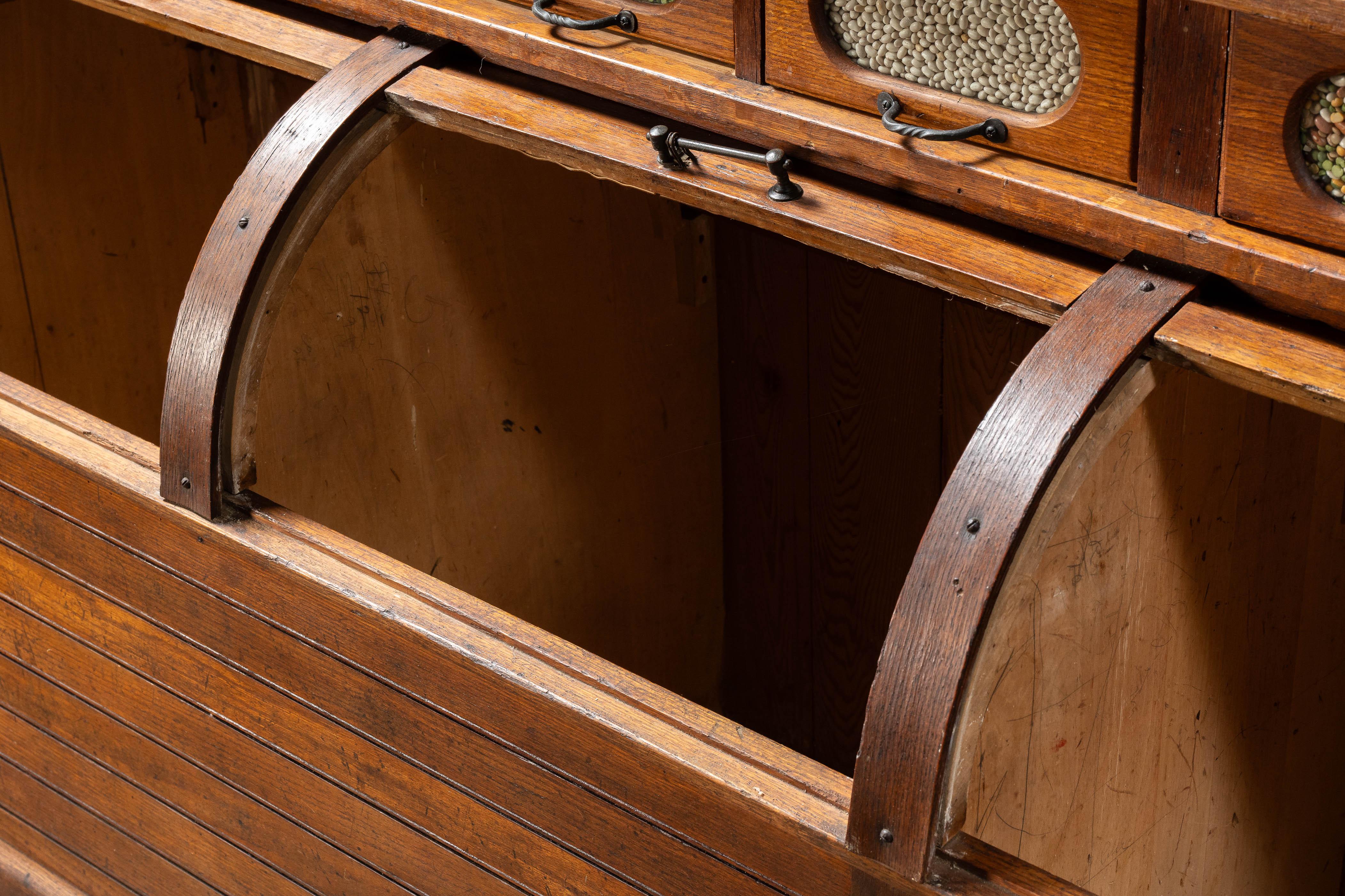 Early 20th Century Mercantile Rolltop Grain Counter For Sale 3
