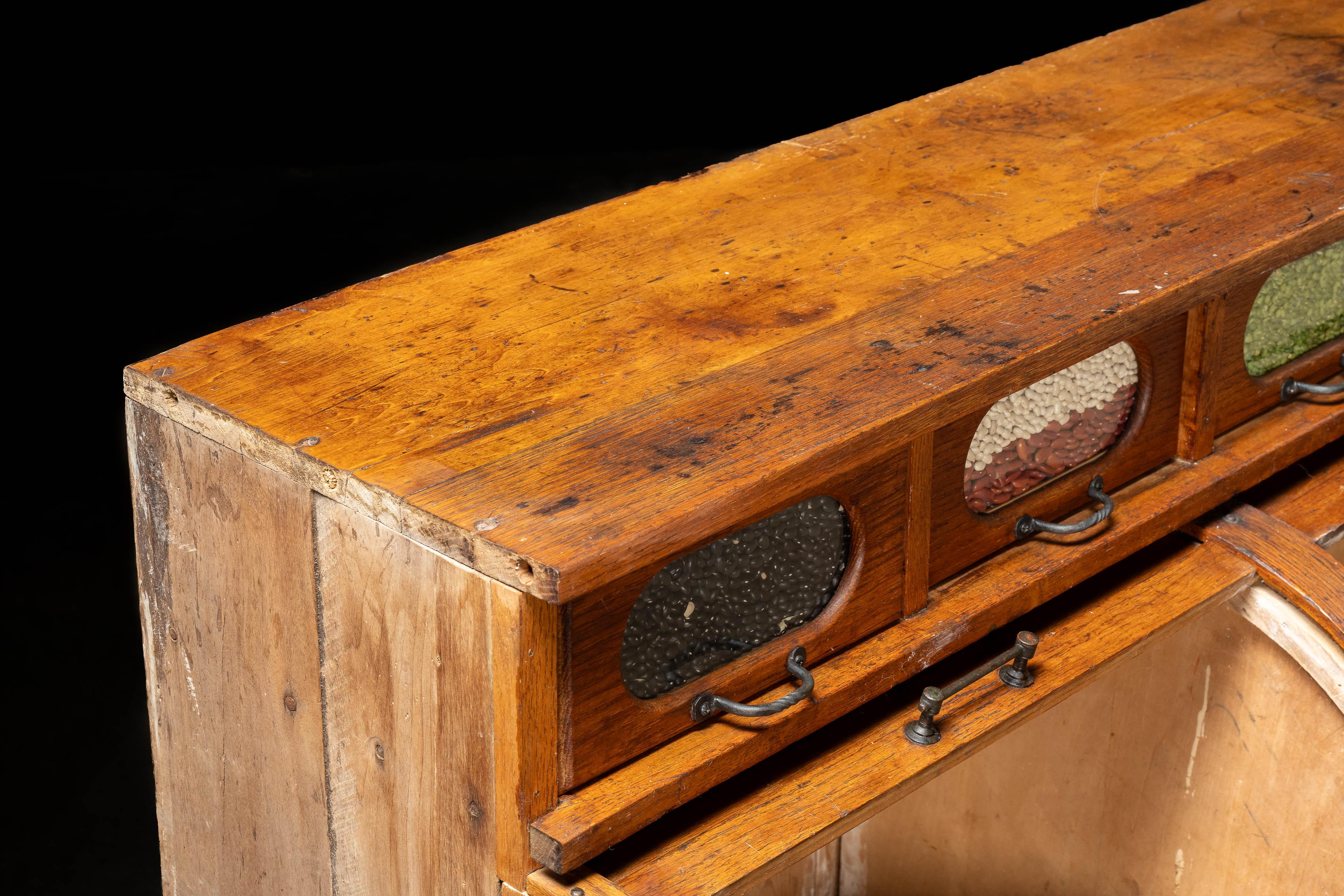 Early 20th Century Mercantile Rolltop Grain Counter For Sale 4