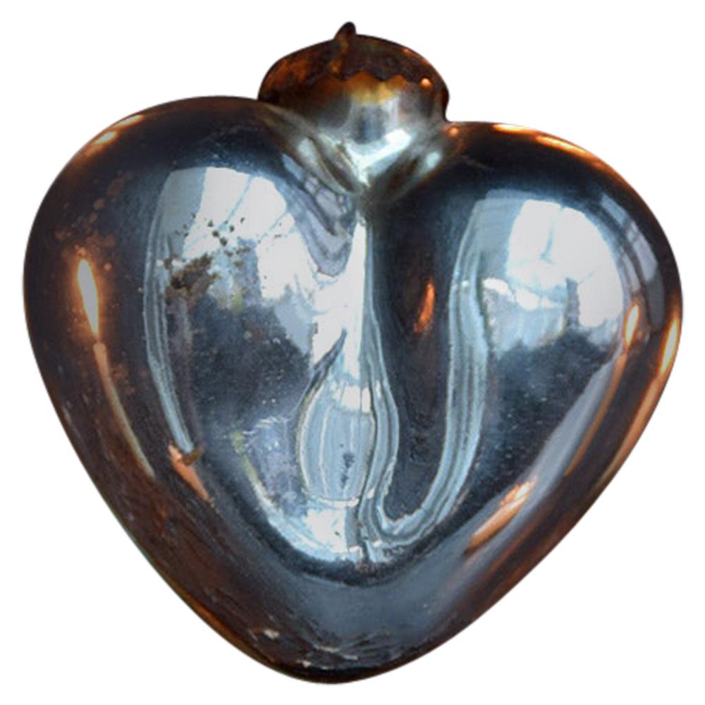 Early 20th Century Mercury Glass Heart