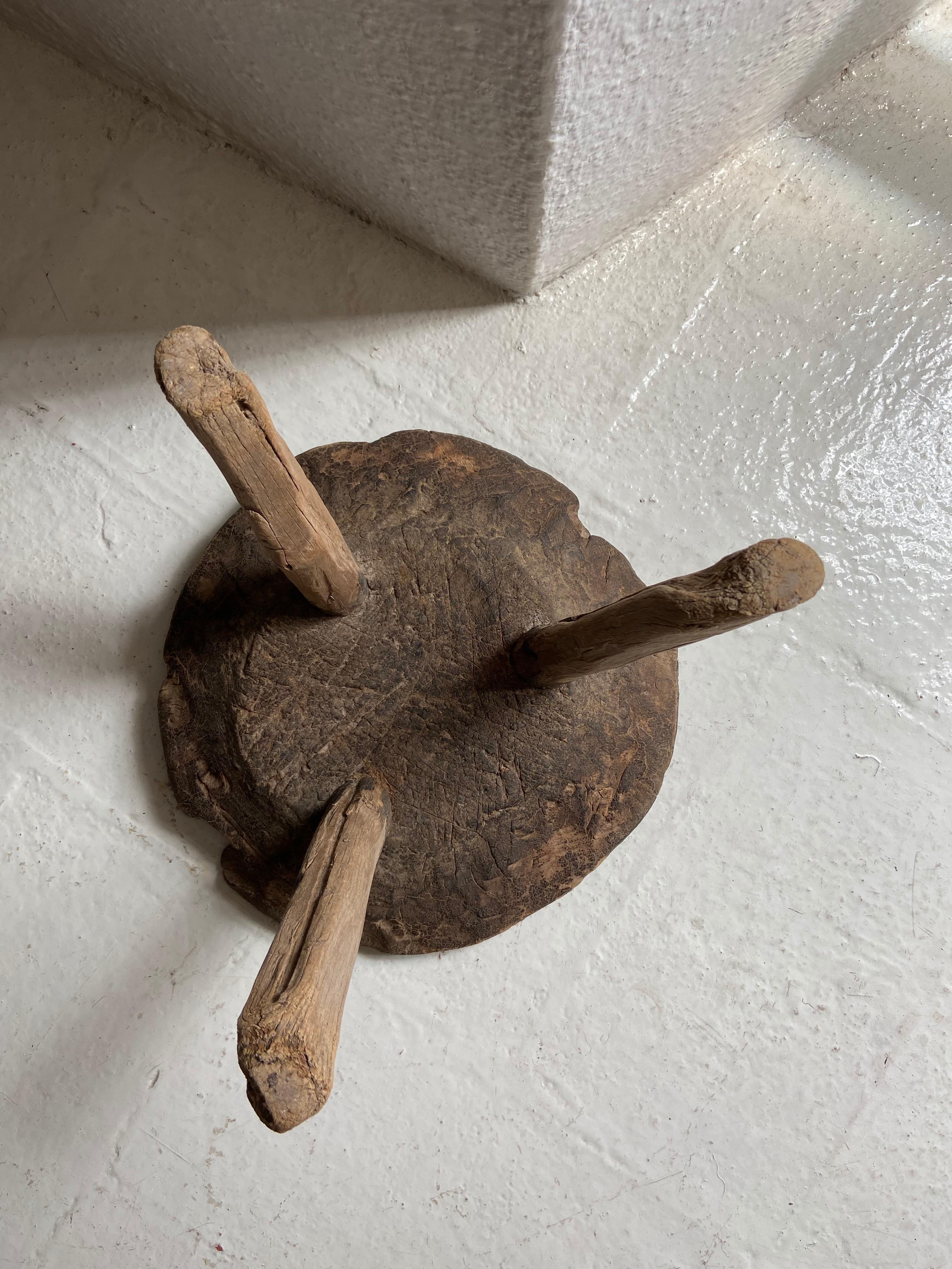 Early 20th Century Mesquite Stool from Mexico 1