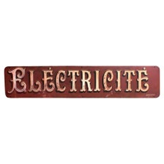 Early 20th Century Metal Electrical Shop Trade Sign  