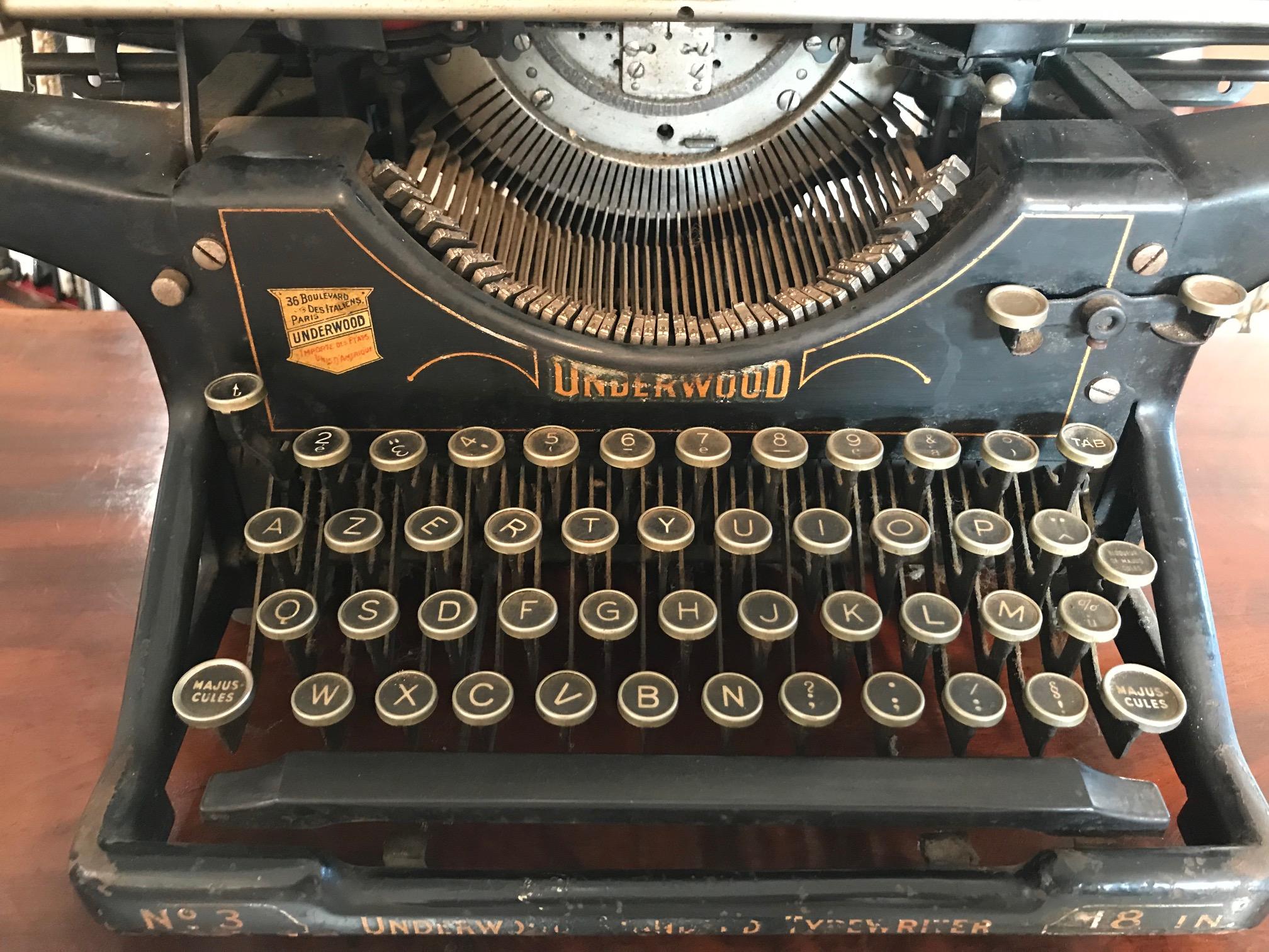 underwood standard typewriter